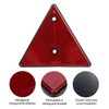 Woola Red Triangle Reflectors,4 Pack Trailer Triangle Reflector Reflective Warning