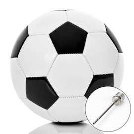 DREAMSPORTS 24 Football Size 4 (Children's Football or Light Training Ball, 330 g Light). Classic Design in Black and White - For Children and Juniors - With Ball Needle for Inflating