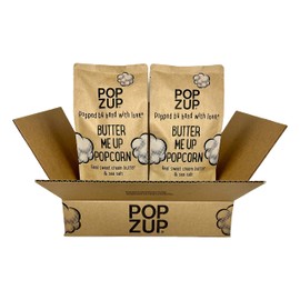 Popzup Popcorn - Popped & Seasoned by Hand with Pure and Simple Ingredients, Gluten Free and non-GMO (Butter Me Up)