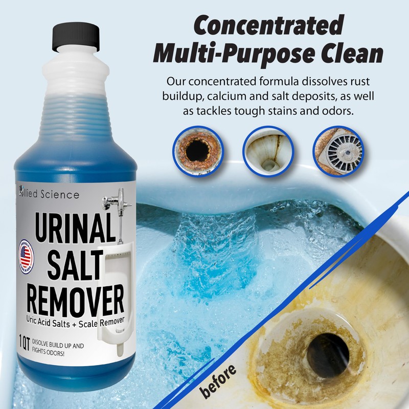 Allied Science Urinal Salt, Calcium and Mineral Scale Remover -