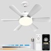 18" Socket Fan Light with 2.4G Remote/APP Control 6 wind