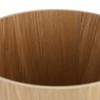 Relaxdays Wooden Waste Paper Bin, Round Rubbish Bin with Handle,