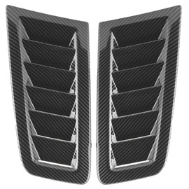 POCREATION Bonnet Vents, 2Pcs Universal Car Hood Vent Scoop Kit Auto Hoods Vents Bonnet Cover Universal Bonnet Air Vents Engine Hood for Focus RS MK2 (Carbon Fiber)
