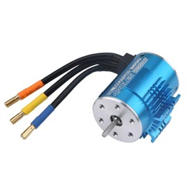 Brushless Motor, 3650 5900KV 4 Pole Brushless Motor Heat Dissipation, Professional RC Parts Replacement for 1/10, 1/16, 1/18 RC Car and Boat, 50000 Rpm, High Temperature Resistant