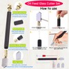Glass Cutting Tool Set Kit,Premium Glass Running Breaking Pliers and