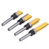 4Pcs Trim Hinge Router Bit Round Silver Yellow 1/4in Shank