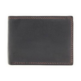 McLean Genuine Leather Wallet with RFID NFC Protection Cowhide Black Dark Brown, black, coin purse