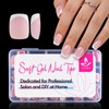 Vansiho Uñas Postizas Francesas de Gel Rosa, Uñas Postizas Cortas