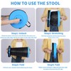 gnisbis Upgraded Collapsible Stool, Folding Chair with Switch Lock -