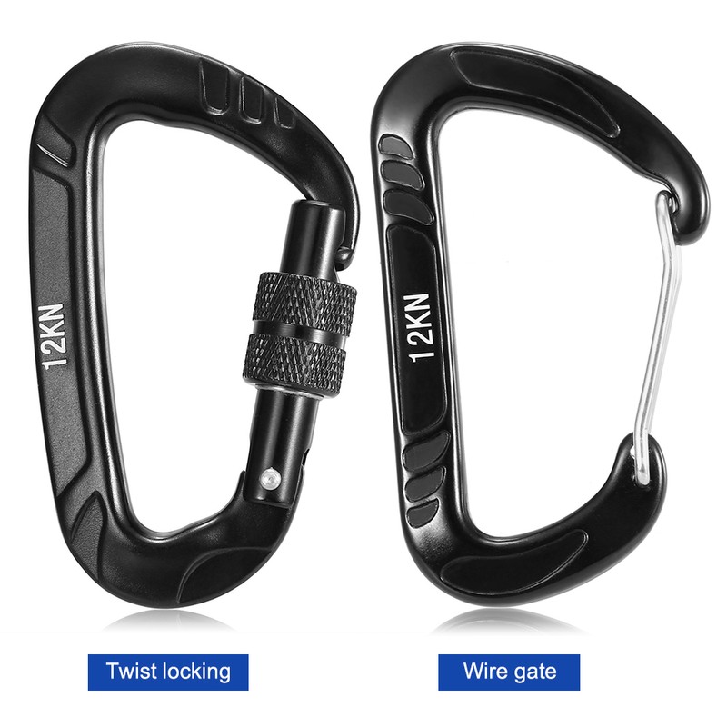 4pcs 12KN Twist Locking Carabiner Snag Free Carabiner Pet Collar