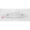 BSM Marketing SET OF 2 Wall Mounted Floating Acrylic Corner