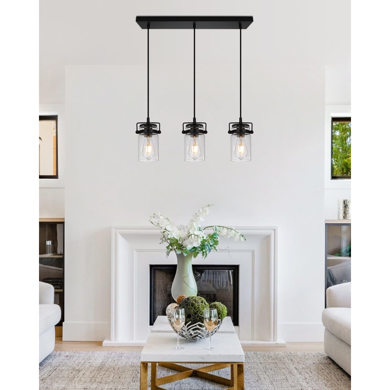 foucasal Kitchen Pendant Lighting Over Island Pendant Lights with Seeded