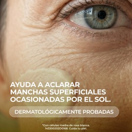TEATRICAL - Crema aclarante. Con células madre de rosa blanca que trabajan a nivel celular para unificar el tono de la piel y disminuir manchas. Tarro con 400g