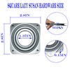 10Pack Lazy Susan Hardware, 3” Square Ball Bearing Swivel Plate,