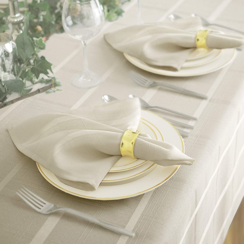 Newbridge 60 x 120 Inch Rectangle Fabric Tablecloth, Elegance Plaid,