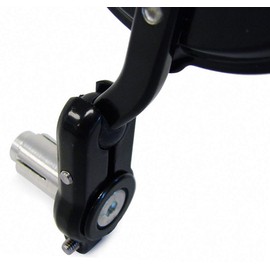 MotorToGo Black Round Billet Bar End Mirrors fit 7/8" handlebars clip-ons Compatible for 2007 Ducati Monster 695