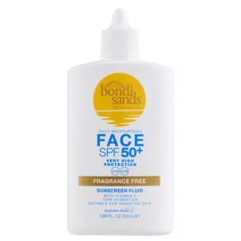 Bondi Sands SPF 50+ Fragrance Free - Face Fluid 50mL | UVA & UVB Protection | Suitable for Sensitive Skin | Vegan + Cruelty Free | 50ml/1.69 FL Oz