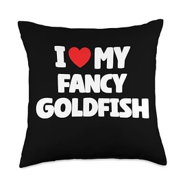 Fancy Goldfish Items I Love My Fancy Goldfish Throw Pillow, 18x18, Multicolor