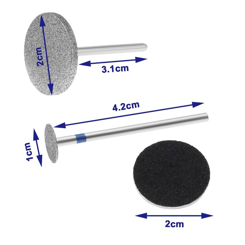 VGOL 4PCS Nail Disc Polishing Head Sanding Disc Nail Drill