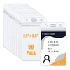ZANQU 50 Pack Thick ID Badge Holders, Vertical Clear Card