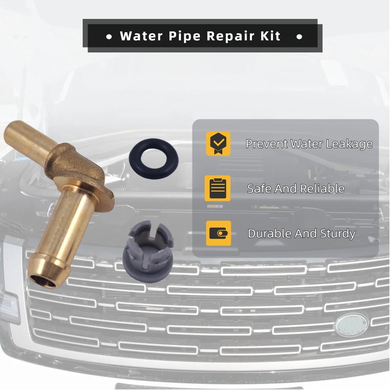 LR049990 Thermostat Water Outlet Hose Connector Kit Compatible with Jaguar