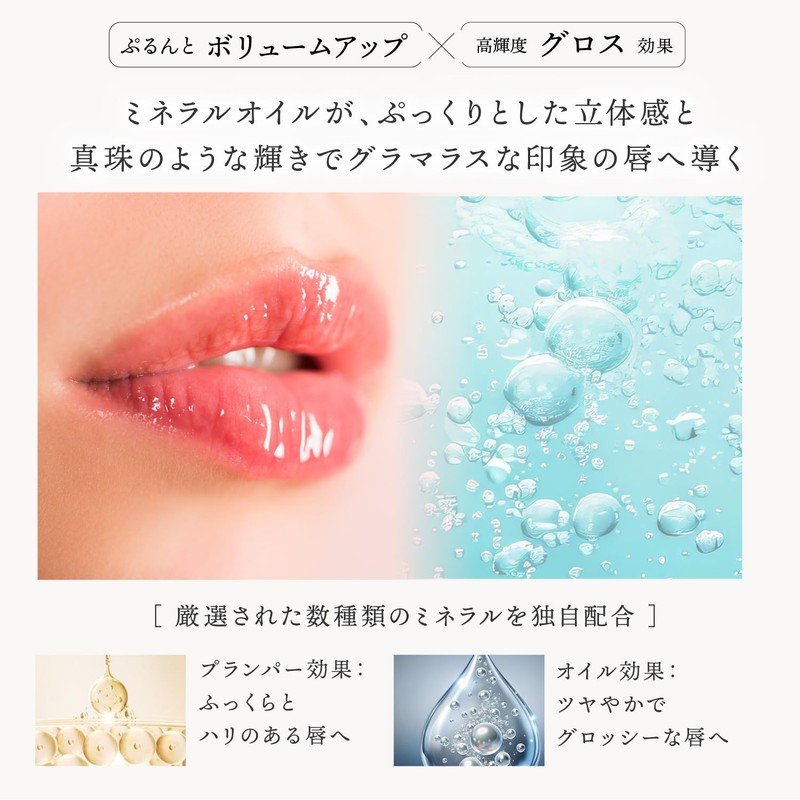 Kyogoku Lip Serum Plumper, Plump Volume, Moisturizing, Ruddy Feel, Transparent,