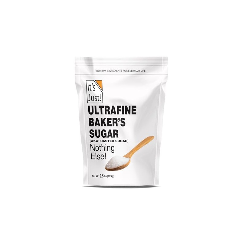 It's Just - Ultrafine Baker's (Caster) Sugar, 2.5lbs, 100% Pure