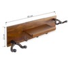 keepdrum GS039a Double Guitar Wall Mount Wooden Wall Mount for