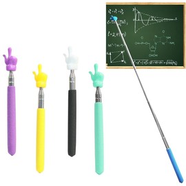 4pcs Teachers Pointer Sticks,Telescopic Teachers Pointer for Classroom Presentation Whiteboard Extendable Pointing Stick for Teachers Speakers, Classroom Supplies