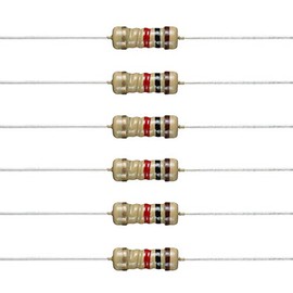 BOJACK 1K Ohm Resistors 1/4 W ±5% Carbon Film Single Resistor (Pack of 200 pcs)