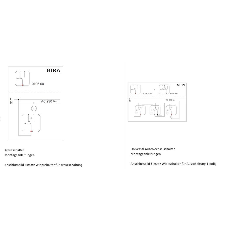 GIRA 010600 Rocker/Toggle Switch Insert