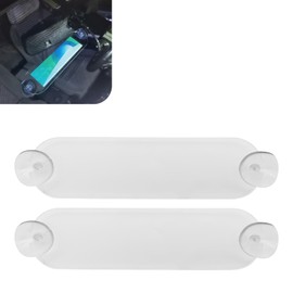 Arwrilt 2 PCS EZ Pass Holder, Windshield Ipass Sticker Holder, Acrylic Transponder Holder, Windshield Sticker Holder with Strong Suction Cups, Universal for Most Toll Passes (Transparent)