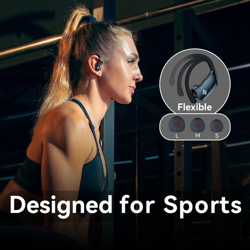 bmani Wireless Earbuds Bluetooth Headphones 48hrs Play Back Sport Earphones