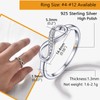 Prosilver Stackable Rings for Women Silver Infinity Rings Wedding Jewellery