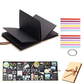 ERBO DIY Photo Album 5 Inch Photo Album for Gluing DIY Scrapbook Photo Book Can Be Used as a Graduation Gift, Birthday Gift, Wedding Anniversary Gift (34 Pages, 17.5 x 11.5 cm)