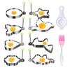 Fried Egg Mould, Pack of 8 Pancake Shape Egg Ring,