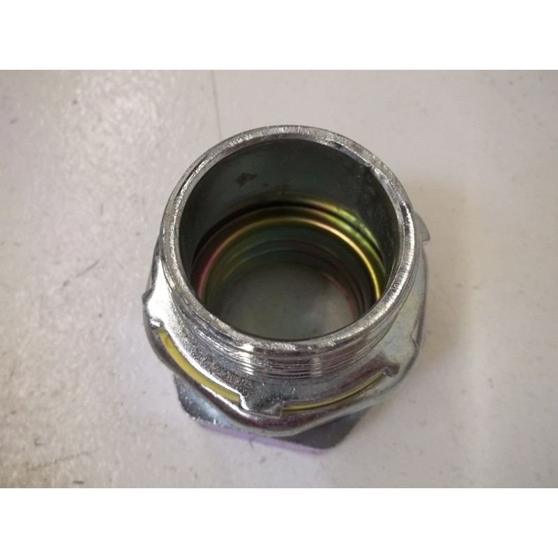 Crouse Hinds LT150 Compression Connector, 1 1/2" Liquid-Tight Non-Insulated Iron