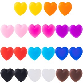 HINZIC 11 Pairs Heart Eyeglasses Ear Grips Soft Silicone Retainers Behind The Ear Hooks Anti-Slip Holder Eyeglasses Stopper for Sunglasses, Reading Glasses Teen Girls Boys Women Men(Random Colors)