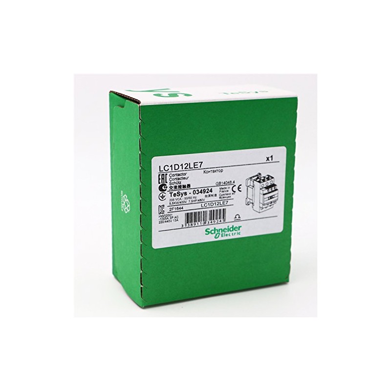 AC Contactor 3P LC1D12 LC1D12LE7 LC1-D12LE7 12A 208V AC coil