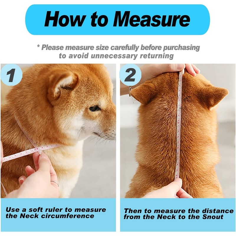 Supet Dog Cone Collar Adjustable After Surgery, Comfortable Pet Recovery