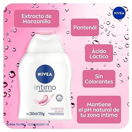 NIVEA Jabón Íntimo Femenino Cuidado Suave (250 ml) con Extracto de Manzanilla y Pantenól PH Balanceado Uso Diario