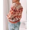 Women's Cute Sweater Cardigan Heart Print Y2K Button Open Front