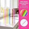 50PCS Reusable Straws with Cleaner Brush, 9.06" Long Colorful Clear