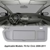 Sun Visor Grey Stylish Look Sun Shielding Visor Mirror with
