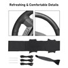 Belinous Leather Steering Wheel Cover Lace Up, Hand-Stitch on Wrap,
