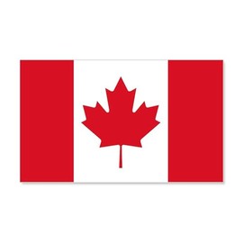 CafePress Canadian Flag 20x12 Wall Decal, Vinyl Wall Peel, Reusable Cling