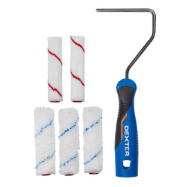 DEXTER - Set of 5 mini paint roller and handle - paint roller - multi-purpose - small paint roller - l.110 mm