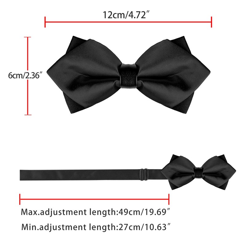 [Allegra K] Men's Solid Pre-tied Bow Tie Weeding Party Bow