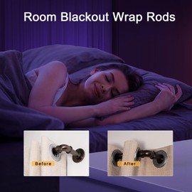 WORLD RODS Industrial Curtain Rods 18 to 120 in,Wrap Around Rods, Adjustable Curtain Pole,1 in Diameter Pipe Wall or Ceiling Mounted,for Living Room(Brushed Crimson Black18” to 120”)