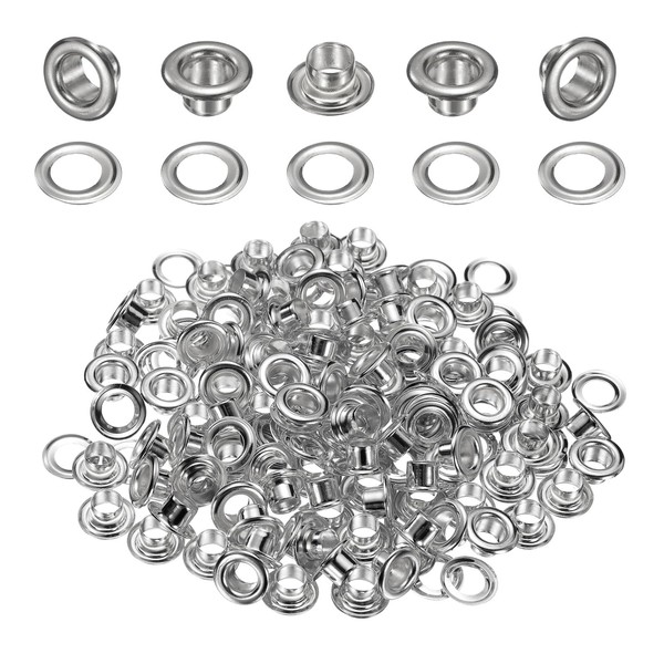 QUARKZMAN Pack of 100 Eyelets 4 mm Inner Diameter Brass